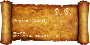 Vogler Vazul névjegykártya